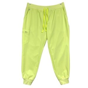 Figs Zamora Jogger Scrub Pants Size XL Petite Sea Mist Green